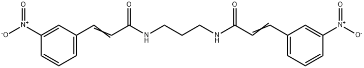 (E)-3-(3-nitrophenyl)-N-[3-[[(E)-3-(3-nitrophenyl)prop-2-enoyl]amino]propyl]prop-2-enamide Struktur