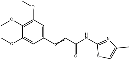 (2E)-N-(4-methyl-1,3-thiazol-2-yl)-3-(3,4,5-trimethoxyphenyl)prop-2-enamide Struktur