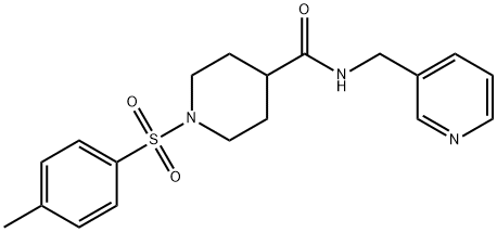 1-[(4-methylphenyl)sulfonyl]-N-(pyridin-3-ylmethyl)piperidine-4-carboxamide Struktur