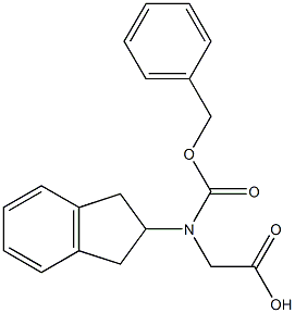 N-Cbz-R-(2-Indanyl)glycine Struktur