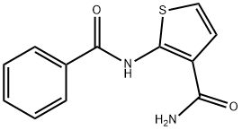 2-benzamidothiophene-3-carboxamide Struktur