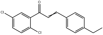 (2E)-1-(2,5-dichlorophenyl)-3-(4-ethylphenyl)prop-2-en-1-one Struktur