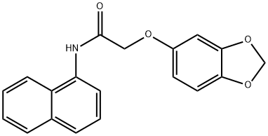 2-(1,3-benzodioxol-5-yloxy)-N-(1-naphthyl)acetamide Structure