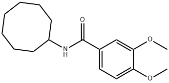 N-cyclooctyl-3,4-dimethoxybenzamide Struktur