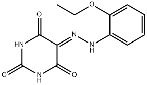 5-[(2-ethoxyphenyl)hydrazono]-2,4,6(1H,3H,5H)-pyrimidinetrione Struktur