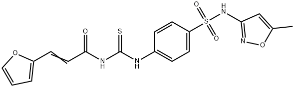 3-(2-furyl)-N-{[(4-{[(5-methyl-3-isoxazolyl)amino]sulfonyl}phenyl)amino]carbonothioyl}acrylamide Struktur