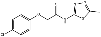 2-(4-chlorophenoxy)-N-(5-methyl-1,3,4-thiadiazol-2-yl)acetamide Struktur