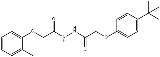 2-(4-tert-butylphenoxy)-N'-[(2-methylphenoxy)acetyl]acetohydrazide Struktur