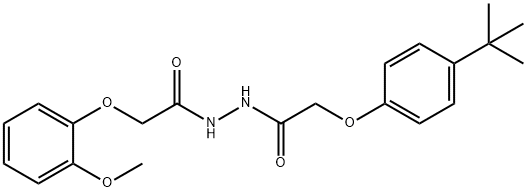 2-(4-tert-butylphenoxy)-N'-[(2-methoxyphenoxy)acetyl]acetohydrazide Struktur