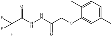 N'-[(2,5-dimethylphenoxy)acetyl]-2,2,2-trifluoroacetohydrazide Struktur