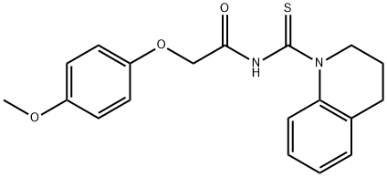 N-(3,4-dihydro-1(2H)-quinolinylcarbonothioyl)-2-(4-methoxyphenoxy)acetamide Struktur