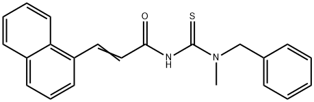 N-{[benzyl(methyl)amino]carbonothioyl}-3-(1-naphthyl)acrylamide Struktur