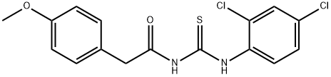 N-{[(2,4-dichlorophenyl)amino]carbonothioyl}-2-(4-methoxyphenyl)acetamide Struktur