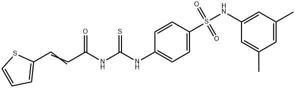 N-{[(4-{[(3,5-dimethylphenyl)amino]sulfonyl}phenyl)amino]carbonothioyl}-3-(2-thienyl)acrylamide Struktur