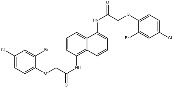 N,N'-1,5-naphthalenediylbis[2-(2-bromo-4-chlorophenoxy)acetamide] Struktur