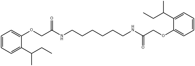 N,N'-1,6-hexanediylbis[2-(2-sec-butylphenoxy)acetamide] Struktur