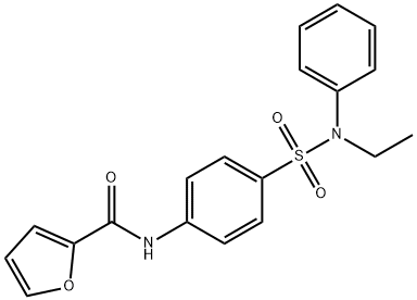 N-(4-{[ethyl(phenyl)amino]sulfonyl}phenyl)-2-furamide Struktur