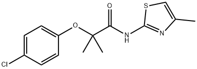 2-(4-chlorophenoxy)-2-methyl-N-(4-methyl-1,3-thiazol-2-yl)propanamide Struktur