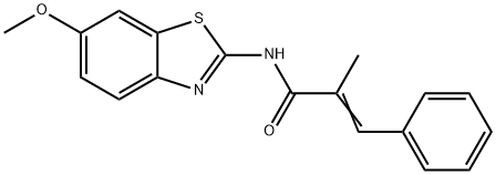 (2E)-N-(6-methoxy-1,3-benzothiazol-2-yl)-2-methyl-3-phenylprop-2-enamide Struktur