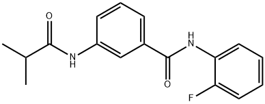 N-(2-fluorophenyl)-3-[(2-methylpropanoyl)amino]benzamide Struktur