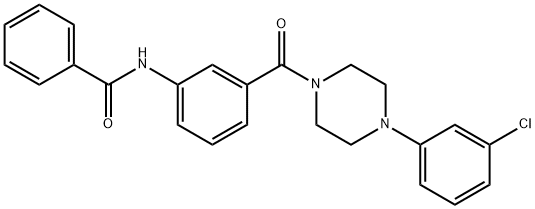 N-(3-{[4-(3-chlorophenyl)piperazin-1-yl]carbonyl}phenyl)benzamide Struktur