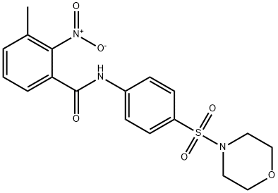 3-methyl-N-[4-(morpholin-4-ylsulfonyl)phenyl]-2-nitrobenzamide Struktur