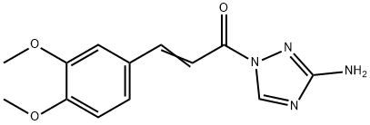 (E)-1-(3-amino-1,2,4-triazol-1-yl)-3-(3,4-dimethoxyphenyl)prop-2-en-1-one Struktur