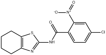 4-chloro-2-nitro-N-(4,5,6,7-tetrahydro-1,3-benzothiazol-2-yl)benzamide Struktur