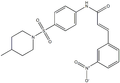 (E)-N-[4-(4-methylpiperidin-1-yl)sulfonylphenyl]-3-(3-nitrophenyl)prop-2-enamide Struktur