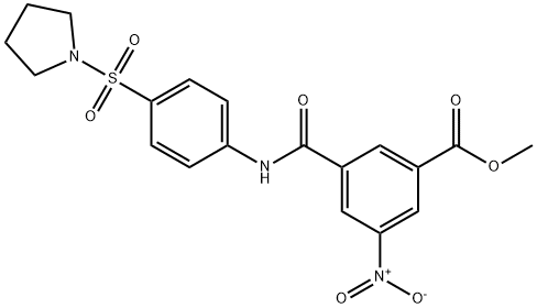 methyl 3-nitro-5-{[4-(pyrrolidin-1-ylsulfonyl)phenyl]carbamoyl}benzoate Struktur