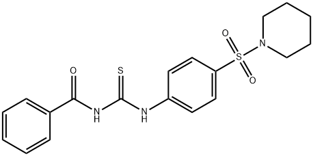 N-({[4-(1-piperidinylsulfonyl)phenyl]amino}carbonothioyl)benzamide Struktur