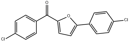 (4-Chloro-phenyl)-[5-(4-chloro-phenyl)-furan-2-yl]-methanone Struktur