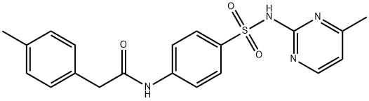 2-(4-methylphenyl)-N-[4-[(4-methylpyrimidin-2-yl)sulfamoyl]phenyl]acetamide Struktur