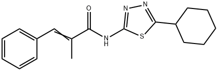 (Z)-N-(5-cyclohexyl-1,3,4-thiadiazol-2-yl)-2-methyl-3-phenylprop-2-enamide Struktur