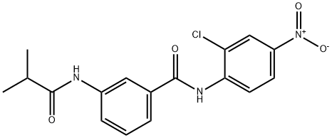 N-(2-chloro-4-nitrophenyl)-3-[(2-methylpropanoyl)amino]benzamide Struktur