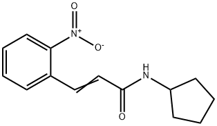 (2E)-N-cyclopentyl-3-(2-nitrophenyl)prop-2-enamide Struktur