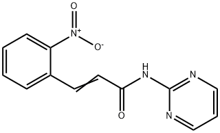 (E)-3-(2-nitrophenyl)-N-pyrimidin-2-ylprop-2-enamide Struktur