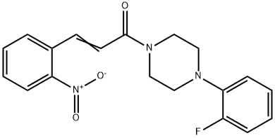 (E)-1-[4-(2-fluorophenyl)piperazin-1-yl]-3-(2-nitrophenyl)prop-2-en-1-one Struktur