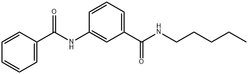 3-benzamido-N-pentylbenzamide Struktur