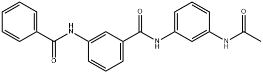 N-[3-(acetylamino)phenyl]-3-[(phenylcarbonyl)amino]benzamide Struktur