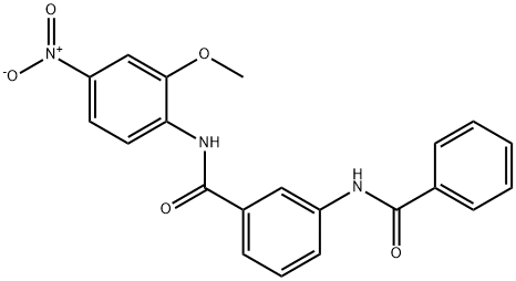 N-(2-methoxy-4-nitrophenyl)-3-[(phenylcarbonyl)amino]benzamide Struktur