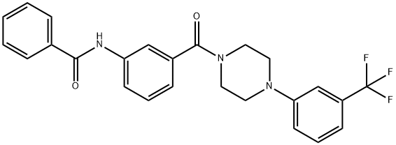 N-[3-({4-[3-(trifluoromethyl)phenyl]piperazin-1-yl}carbonyl)phenyl]benzamide Struktur