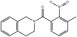 3,4-dihydroisoquinolin-2(1H)-yl(3-methyl-2-nitrophenyl)methanone Struktur