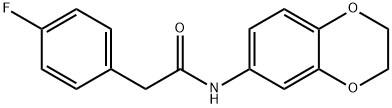 N-(2,3-dihydro-1,4-benzodioxin-6-yl)-2-(4-fluorophenyl)acetamide Struktur