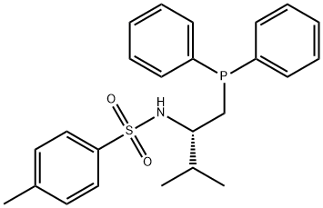 N-[(1S)-1-
[(diphenylphosphino)methyl]-2-methylpropyl]-4-
methyl-Benzenesulfonamide Struktur