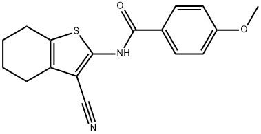 N-(3-cyano-4,5,6,7-tetrahydro-1-benzothiophen-2-yl)-4-methoxybenzamide Struktur