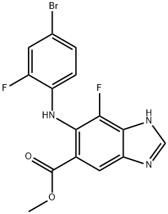 methyl 5-((4-bromo-2-fluorophenyl)amino)-4-fluoro-1H-benzo[d]imidazole-6-carboxylate