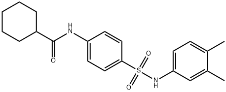 N-(4-{[(3,4-dimethylphenyl)amino]sulfonyl}phenyl)cyclohexanecarboxamide Struktur