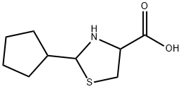 2-cyclopentyl-1,3-thiazolidine-4-carboxylic acid Struktur