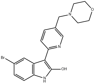 5-bromo-3-(5-(morpholinomethyl)pyridin-2-yl)-1H-indol-2-ol Struktur